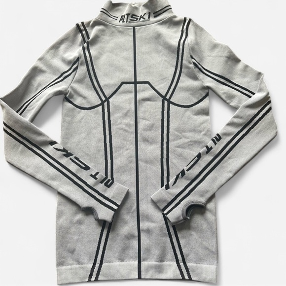 PRETTYLITTLETHINGS PTL SKI Seamless White Contrast Long Sleeve Cold Gear Top S - Picture 1 of 9